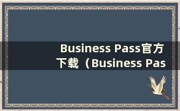 Business Pass官方下载（Business Pass下载及安装）